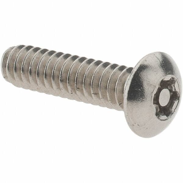 Value Collection - #10-24 UNC Pin In Torx Drive, Button Screw - Grade 18-8 Stainless Steel, Uncoated, 3/4" Length Under Head - Americas Industrial Supply