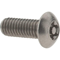 Value Collection - #10-32 UNF Pin In Torx Drive, Button Screw - Grade 18-8 Stainless Steel, Uncoated, 1/2" Length Under Head - Americas Industrial Supply
