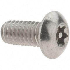 Value Collection - #8-32 UNC Pin In Torx Drive, Button Screw - Grade 18-8 Stainless Steel, Uncoated, 3/8" Length Under Head - Americas Industrial Supply