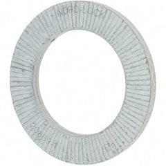 Value Collection - 1.5354" OD, Zinc Flake, Wedge Lock Washer - Grade 2, 0.9882 to 1.0039" ID - Americas Industrial Supply