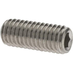 Value Collection - M8x1.25 Metric Coarse, 20mm OAL, Cup Point Set Screw - Grade 316 & Austenitic A4 Stainless Steel, 4mm Key - Americas Industrial Supply