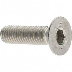 Value Collection - M8x1.25 Metric Coarse Hex Socket Drive, 90° Flat Screw - Grade 316 & Austenitic A4 Stainless Steel, Partially Threaded, 30mm OAL - Americas Industrial Supply
