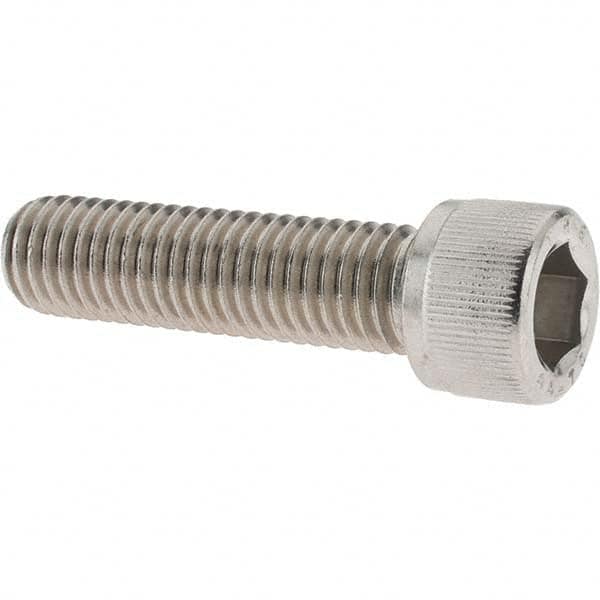 Value Collection - M12x1.75 Metric Coarse Hex Socket Drive, Socket Cap Screw - Grade 316 & Austenitic A4 Stainless Steel, Uncoated, Partially Threaded, 45mm Length Under Head - Americas Industrial Supply