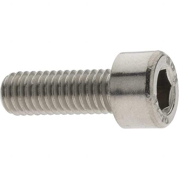 Value Collection - M5x0.80 Metric Coarse Hex Socket Drive, Socket Cap Screw - Grade 316 & Austenitic A4 Stainless Steel, Uncoated, Fully Threaded, 14mm Length Under Head - Americas Industrial Supply