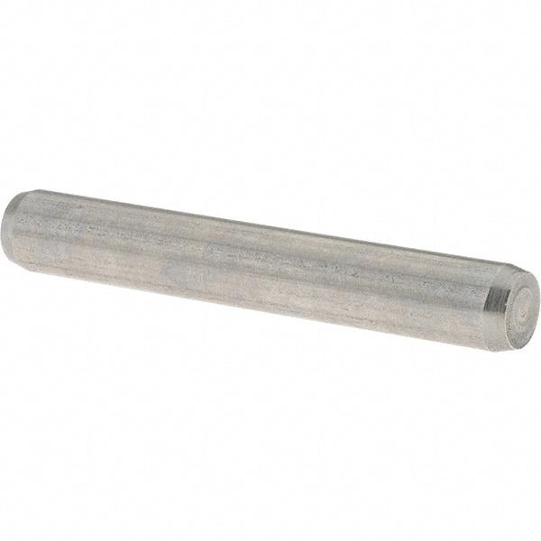 Value Collection - 6mm Diam x 40mm Pin Length 416 Stainless Steel Precision Dowel Pin - C 52-62 Hardness, 1 Beveled & 1 Rounded End - Americas Industrial Supply