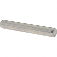 Value Collection - 6mm Diam x 40mm Pin Length 416 Stainless Steel Precision Dowel Pin - C 52-62 Hardness, 1 Beveled & 1 Rounded End - Americas Industrial Supply