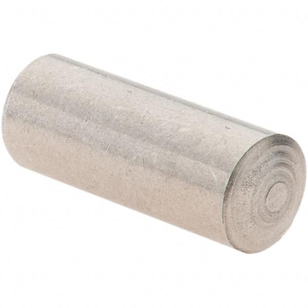 Value Collection - 5mm Diam x 12mm Pin Length 416 Stainless Steel Precision Dowel Pin - C 52-62 Hardness, 1 Beveled & 1 Rounded End - Americas Industrial Supply