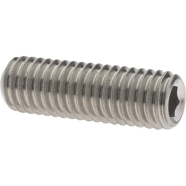 Value Collection - M8x1.25 Metric Coarse, 25mm OAL, Cup Point Set Screw - Grade 18-8 & Austenitic A2 Stainless Steel, 4mm Key - Americas Industrial Supply
