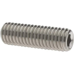 Value Collection - M8x1.25 Metric Coarse, 25mm OAL, Cup Point Set Screw - Grade 18-8 & Austenitic A2 Stainless Steel, 4mm Key - Americas Industrial Supply