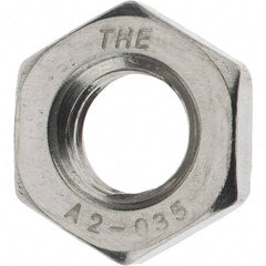 Value Collection - M10x1.50 Metric Coarse Stainless Steel Right Hand Hex Jam Nut - 17mm Across Flats, 5mm High, Zinc Clear Finish - Americas Industrial Supply