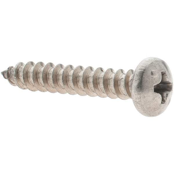 Value Collection - #8 Pan Head Phillips Sheet Metal Screw - Stainless Steel, 1" Length Under Head, Grade 316 - Americas Industrial Supply
