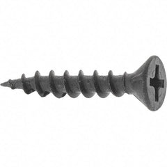 Buildex - #8, 1" OAL, Phillips Drive Flat Head, Steel Drywall Screws - Black Oxide Finish, Grade 2 - Americas Industrial Supply