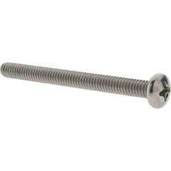 Value Collection - 1/4-20 UNC, 3" Length Under Head Phillips Drive Machine Screw - Pan Head, Grade 18-8 Stainless Steel, Uncoated, Without Washer - Americas Industrial Supply
