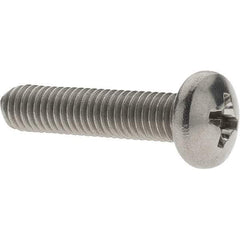 Value Collection - #10-32 UNF, 7/8" Length Under Head Phillips Drive Machine Screw - Pan Head, Grade 18-8 Stainless Steel, Uncoated, Without Washer - Americas Industrial Supply