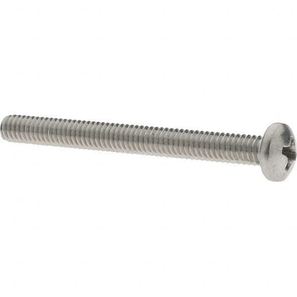Value Collection - #8-32 UNC, 1-3/4" Length Under Head Phillips Drive Machine Screw - Pan Head, Grade 18-8 Stainless Steel, Uncoated, Without Washer - Americas Industrial Supply