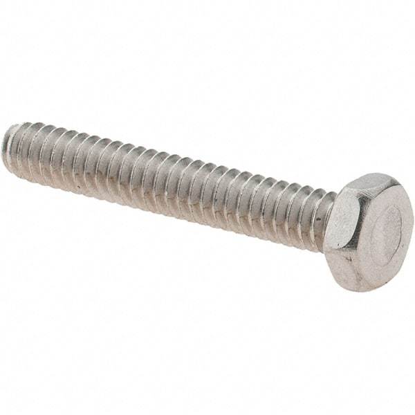 Value Collection - #10-24 UNC, 1-1/4" Length Under Head Hex Drive Machine Screw - Hex Head, Grade 18-8 Stainless Steel, Uncoated, Without Washer - Americas Industrial Supply