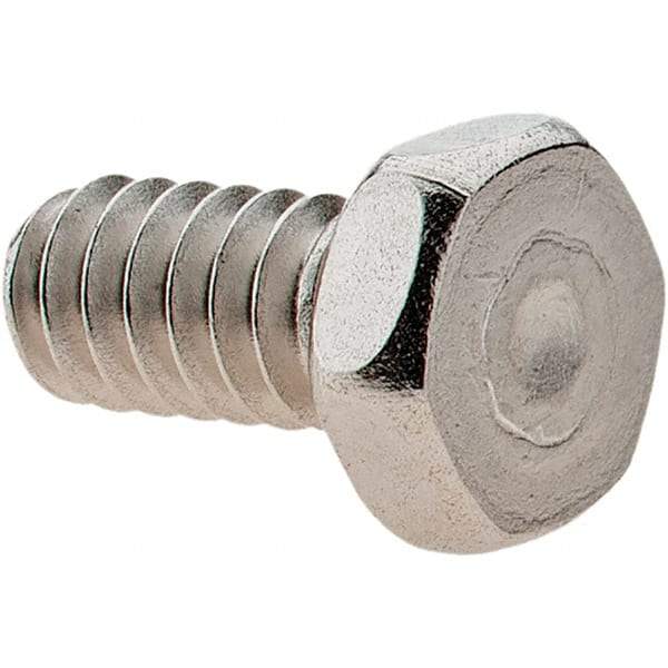Value Collection - #10-24 UNC, 3/8" Length Under Head Hex Drive Machine Screw - Hex Head, Grade 18-8 Stainless Steel, Uncoated, Without Washer - Americas Industrial Supply
