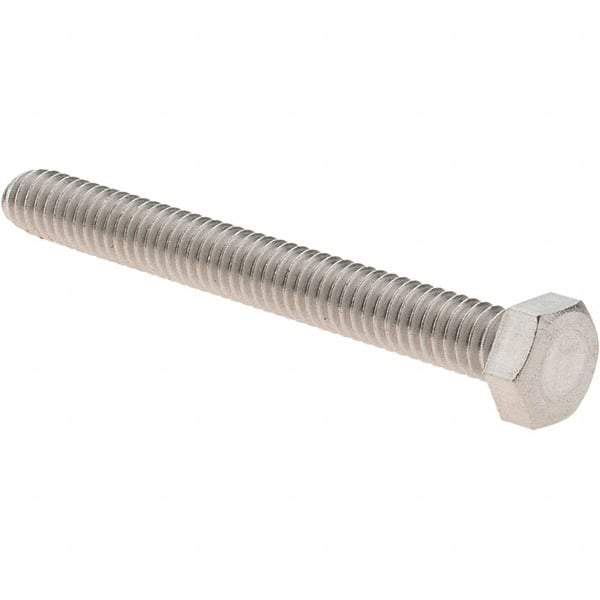 Value Collection - #8-32 UNC, 1-1/2" Length Under Head Hex Drive Machine Screw - Hex Head, Grade 18-8 Stainless Steel, Uncoated, Without Washer - Americas Industrial Supply