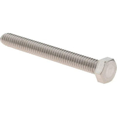 Value Collection - #8-32 UNC, 1-1/2" Length Under Head Hex Drive Machine Screw - Hex Head, Grade 18-8 Stainless Steel, Uncoated, Without Washer - Americas Industrial Supply