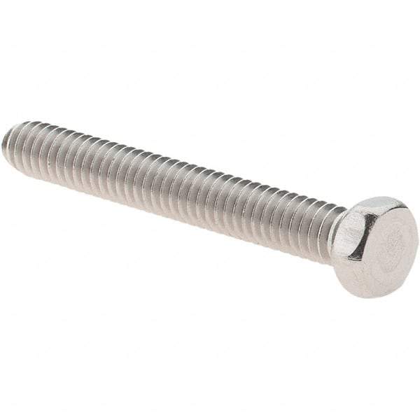 Value Collection - #8-32 UNC, 1-1/4" Length Under Head Hex Drive Machine Screw - Hex Head, Grade 18-8 Stainless Steel, Uncoated, Without Washer - Americas Industrial Supply