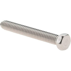 Value Collection - #8-32 UNC, 1-1/4" Length Under Head Hex Drive Machine Screw - Hex Head, Grade 18-8 Stainless Steel, Uncoated, Without Washer - Americas Industrial Supply