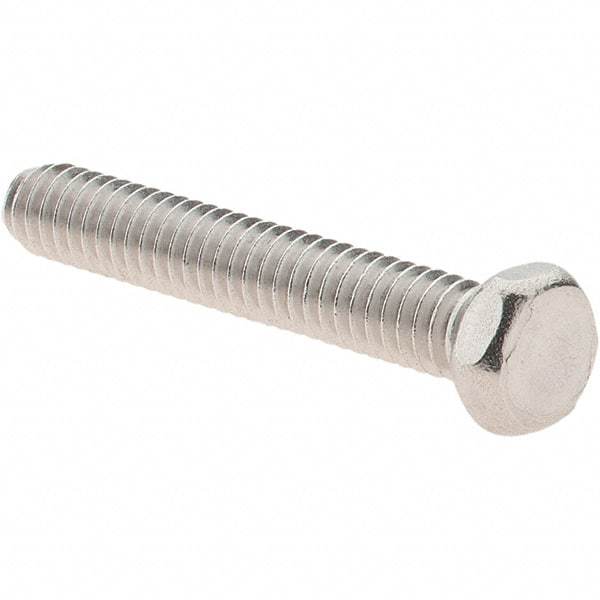 Value Collection - #8-32 UNC, 1" Length Under Head Hex Drive Machine Screw - Hex Head, Grade 18-8 Stainless Steel, Uncoated, Without Washer - Americas Industrial Supply