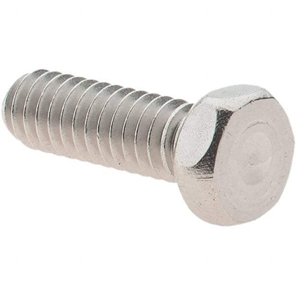 Value Collection - #8-32 UNC, 1/2" Length Under Head Hex Drive Machine Screw - Hex Head, Grade 18-8 Stainless Steel, Uncoated, Without Washer - Americas Industrial Supply
