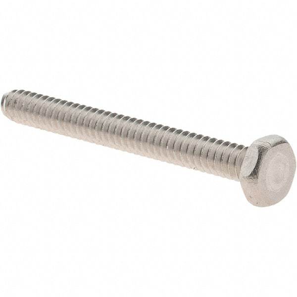 Value Collection - #6-32 UNC, 1-1/4" Length Under Head Hex Drive Machine Screw - Hex Head, Grade 18-8 Stainless Steel, Uncoated, Without Washer - Americas Industrial Supply