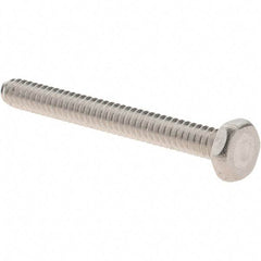 Value Collection - #6-32 UNC, 1-1/4" Length Under Head Hex Drive Machine Screw - Hex Head, Grade 18-8 Stainless Steel, Uncoated, Without Washer - Americas Industrial Supply