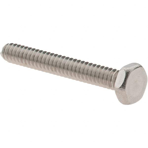 Value Collection - #6-32 UNC, 1" Length Under Head Hex Drive Machine Screw - Hex Head, Grade 18-8 Stainless Steel, Uncoated, Without Washer - Americas Industrial Supply
