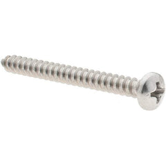 Value Collection - #8 Pan Head Phillips Sheet Metal Screw - Stainless Steel, 1-3/4" Length Under Head, Grade 18-8 - Americas Industrial Supply
