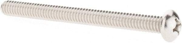 Value Collection - 1/4-20 UNC, 3" Length Under Head Phillips Drive Machine Screw - Round Head, Grade 18-8 Stainless Steel, Uncoated, Without Washer - Americas Industrial Supply