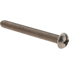 Value Collection - #12-24 UNC, 2" Length Under Head Phillips Drive Machine Screw - Round Head, Grade 18-8 Stainless Steel, Uncoated, Without Washer - Americas Industrial Supply