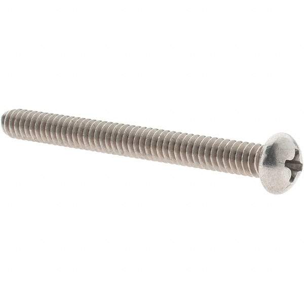 Value Collection - #10-24 UNC, 2" Length Under Head Phillips Drive Machine Screw - Round Head, Grade 18-8 Stainless Steel, Uncoated, Without Washer - Americas Industrial Supply