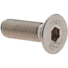 Value Collection - M5x0.80 Metric Coarse Hex Socket Drive, 90° Flat Screw - Grade 18-8 Stainless Steel, Fully Threaded, 16mm OAL - Americas Industrial Supply