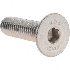 Value Collection - M10x1.50 Metric Coarse Hex Socket Drive, 90° Flat Screw - Grade 18-8 & Austenitic A2 Stainless Steel, Partially Threaded, 35mm OAL - Americas Industrial Supply