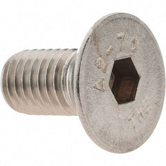 Value Collection - M10x1.50 Metric Coarse Hex Socket Drive, 90° Flat Screw - Grade 18-8 & Austenitic A2 Stainless Steel, Fully Threaded, 20mm OAL - Americas Industrial Supply