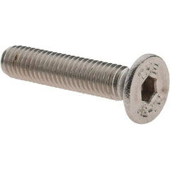 Value Collection - M5x0.80 Metric Coarse Hex Socket Drive, 90° Flat Screw - Grade 18-8 & Austenitic A2 Stainless Steel, Partially Threaded, 25mm OAL - Americas Industrial Supply