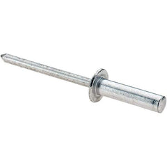 Value Collection - Size 68 Dome Head Aluminum Closed End Sealing Blind Rivet - Aluminum Mandrel, 0.376" to 1/2" Grip, 0.374" Head Diam, 0.192" to 0.196" Hole Diam, 0.748" Length Under Head, 3/16" Body Diam - Americas Industrial Supply