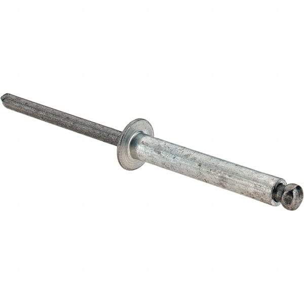 Value Collection - Size 616 Dome Head Aluminum Open End Blind Rivet - Steel Mandrel, 0.751" to 1" Grip, 3/8" Head Diam, 0.192" to 0.196" Hole Diam, 1.2" Length Under Head, 3/16" Body Diam - Americas Industrial Supply