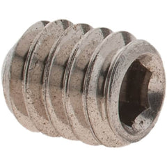 Value Collection - 1/4-20 UNC, 5/16" OAL, Cup Point Set Screw - Grade 18-8 Stainless Steel, 1/8" Key - Americas Industrial Supply