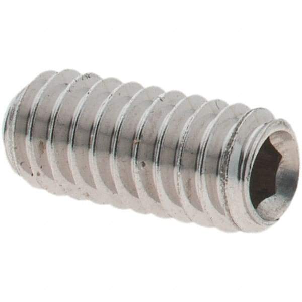 Value Collection - #8-32 UNC, 3/8" OAL, Cup Point Set Screw - Grade 18-8 Stainless Steel, 5/64" Key - Americas Industrial Supply