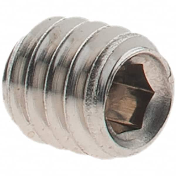 Value Collection - #8-32 UNC, 3/16" OAL, Cup Point Set Screw - Grade 18-8 Stainless Steel, 5/64" Key - Americas Industrial Supply