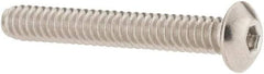 Value Collection - #6-32 UNC Hex Socket Drive, Button Screw - Grade 18.8 Stainless Steel, Fully Threaded, 1" Length Under Head - Americas Industrial Supply