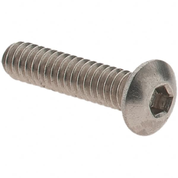 Value Collection - #2-56 UNC Hex Socket Drive, Button Screw - Grade 18.8 Stainless Steel, Fully Threaded, 3/8" Length Under Head - Americas Industrial Supply