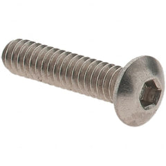 Value Collection - #2-56 UNC Hex Socket Drive, Button Screw - Grade 18.8 Stainless Steel, Fully Threaded, 3/8" Length Under Head - Americas Industrial Supply