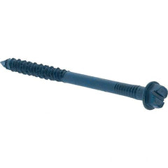 Value Collection - 1/4" Diam, 3-1/4" Length Under Head, Hex Drive, Concrete Screw & Masonry Fastener - Steel, Includes Drill Bit - Americas Industrial Supply