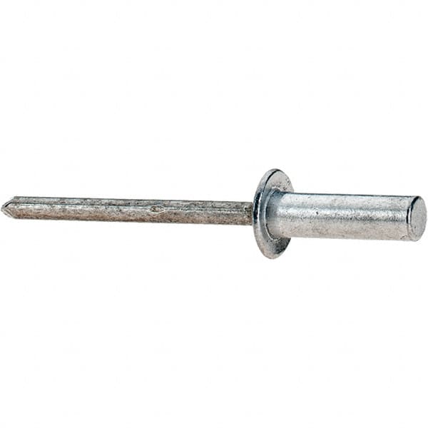 Value Collection - Size 66 Dome Head Aluminum Closed End Sealing Blind Rivet - Aluminum Mandrel, 0.251" to 3/8" Grip, 3/8" Head Diam, 0.192" to 0.196" Hole Diam, 0.656" Length Under Head, 3/16" Body Diam - Americas Industrial Supply