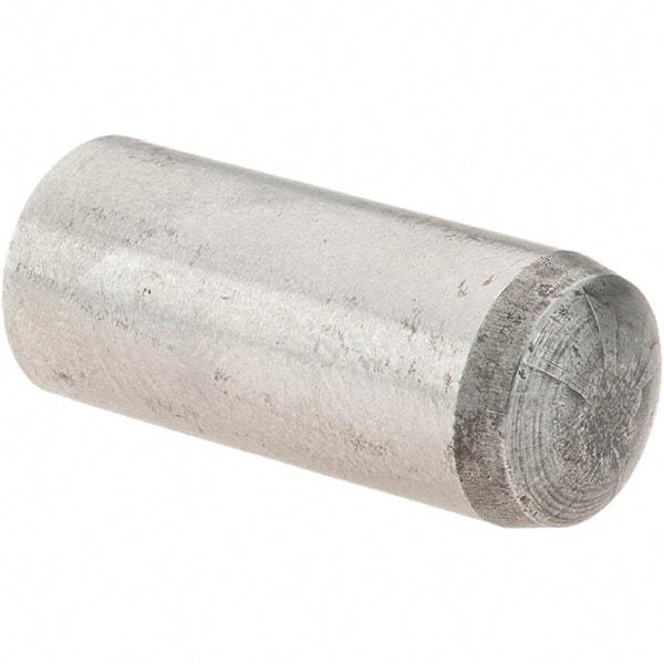 Value Collection - 8mm Diam x 20mm Pin Length Grade 8 Alloy Steel Precision Dowel Pin - Bright Finish, 1 Rounded End - Americas Industrial Supply