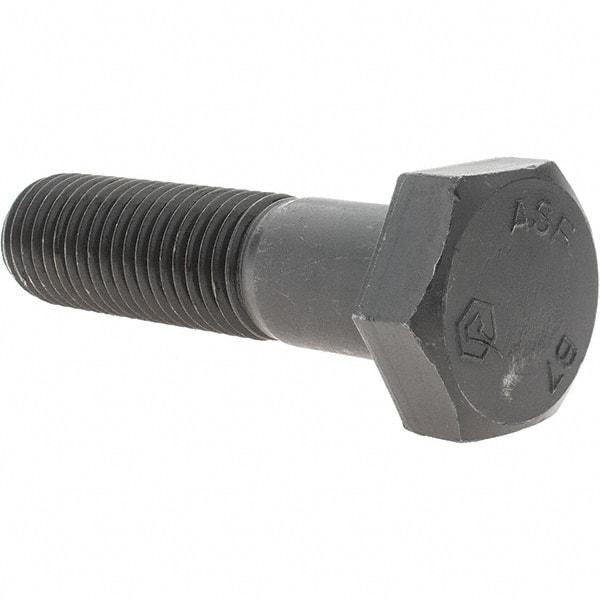 Value Collection - 1-8 Thread, 4" Length Under Head, Hex Head Bolt - Grade B7 Alloy Steel, Uncoated - Americas Industrial Supply